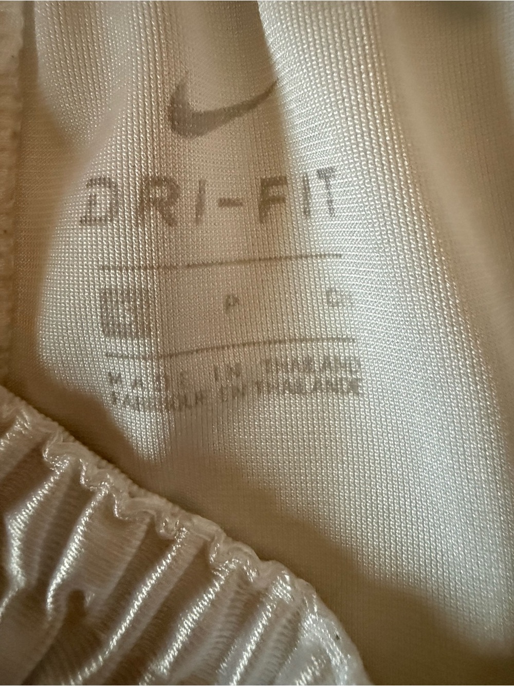 Nike White Basketball Shorts with Black Trim and Swoosh - Picture 3 of 4